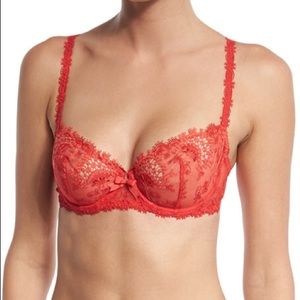 simone perele wish demi cup in red lace